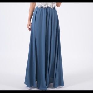 Jelly Steel Blue Full Maxi Skirt